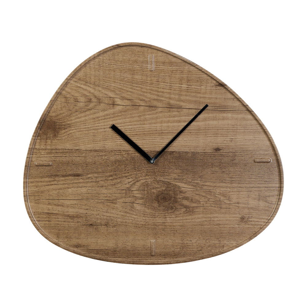 Product photograph of Olivia S Jalo Natural Wood Veneer Tear Wall Clock from Olivia's