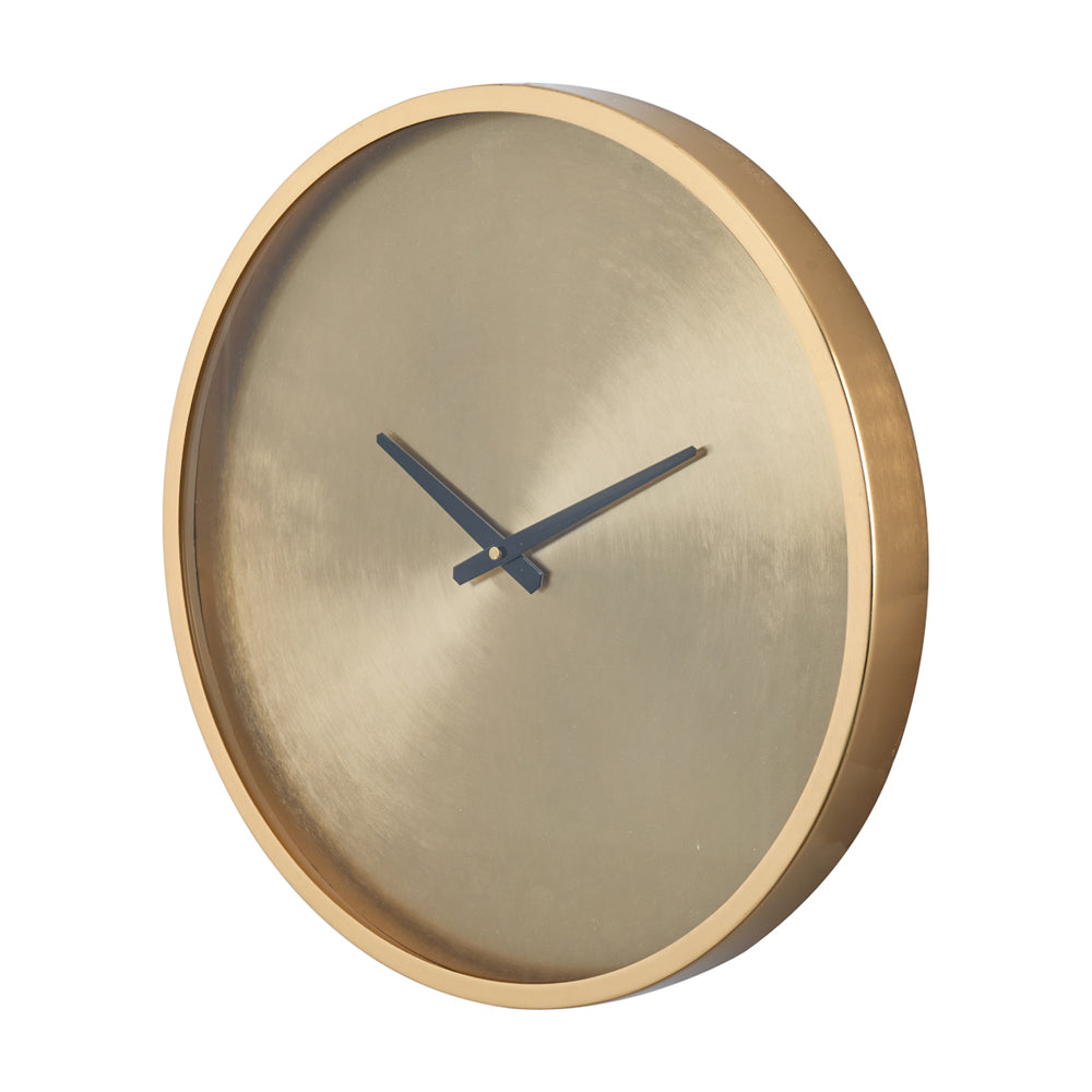 Product photograph of Olivia S Ruth Brushed Antique Brass Round Wall Clock from Olivia's.