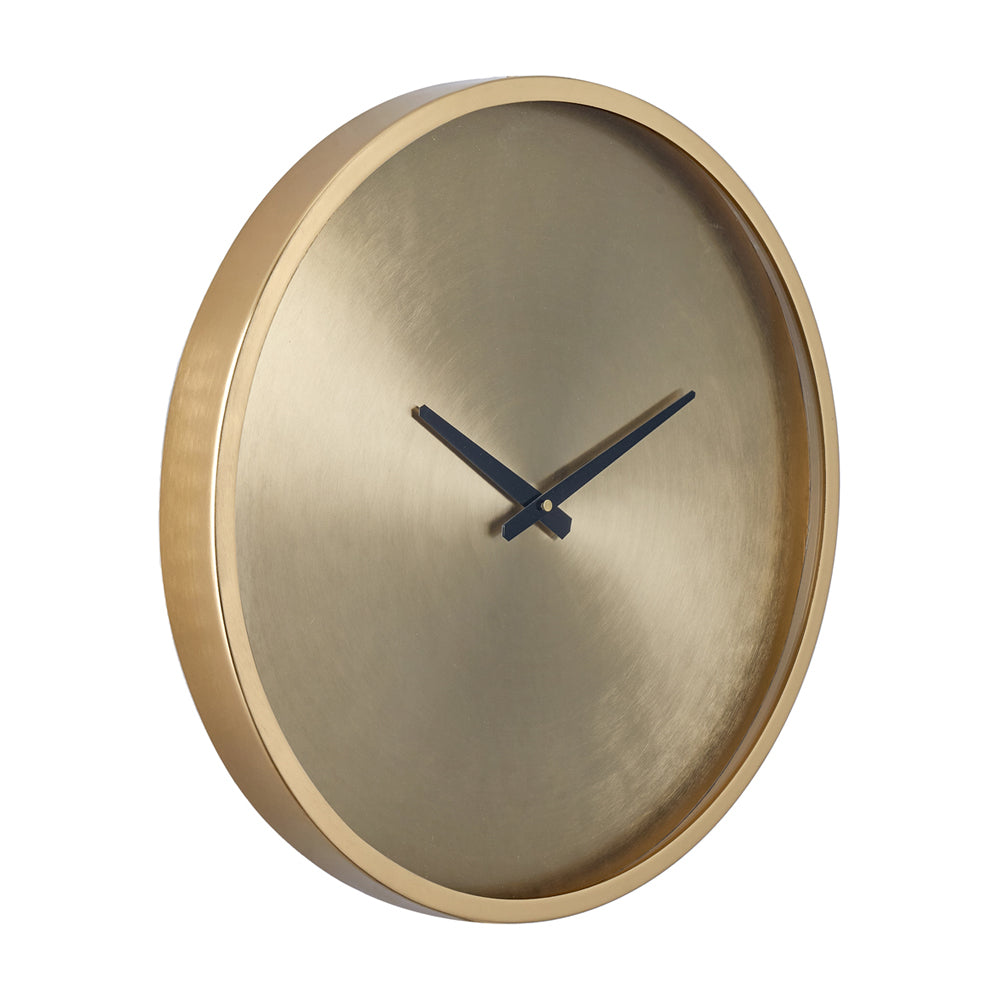 Product photograph of Olivia S Ruth Brushed Antique Brass Round Wall Clock from Olivia's.
