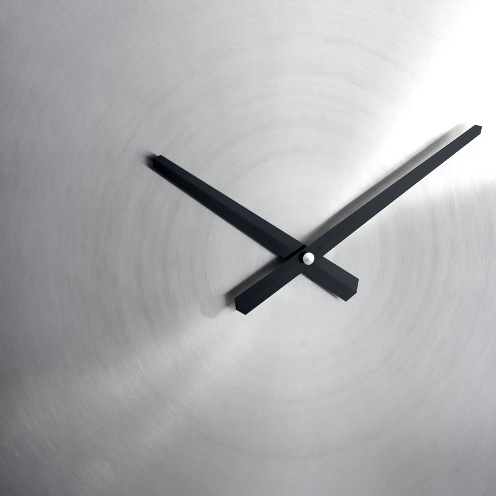 Product photograph of Olivia S Enzo Brushed Nickel Round Wall Clock from Olivia's.