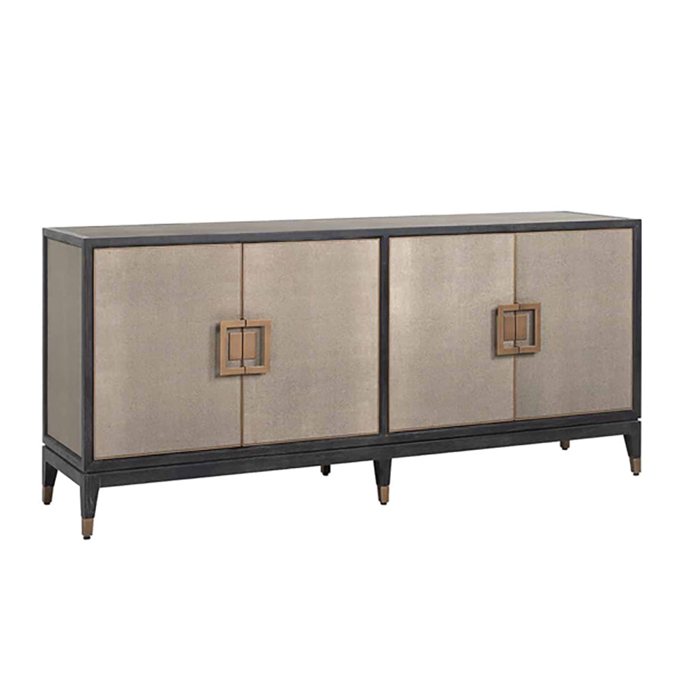 Product photograph of Richmond Bloomingville 4 Doors Gold Sideboard from Olivia's