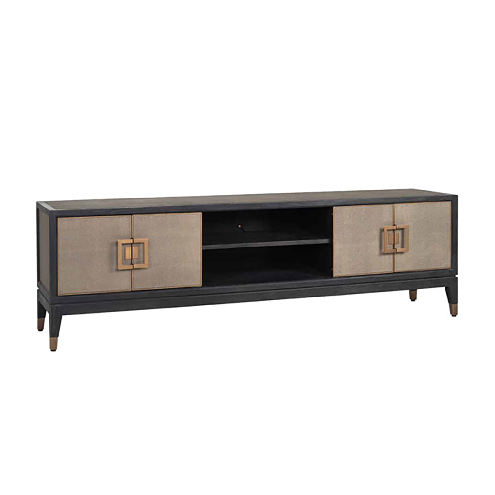 Product photograph of Richmond Bloomingville 4 Doors Gold Tv Unit from Olivia's