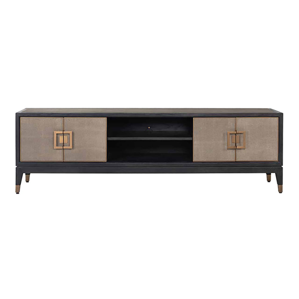 Product photograph of Richmond Bloomingville 4 Doors Gold Tv Unit from Olivia's.