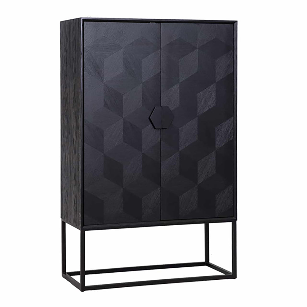 Product photograph of Richmond Blax 2 Doors Black Cupboard from Olivia's