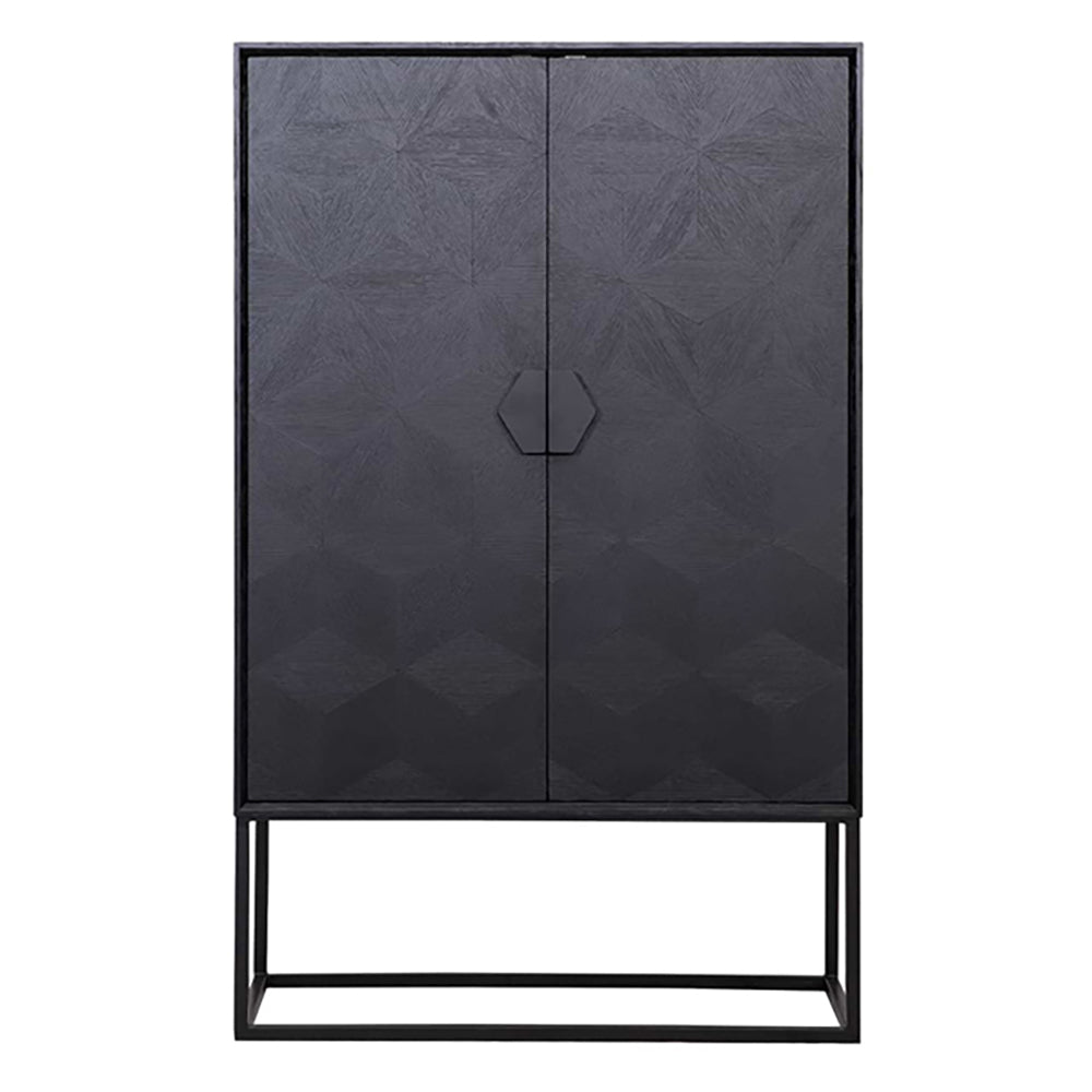 Product photograph of Richmond Blax 2 Doors Black Cupboard from Olivia's.