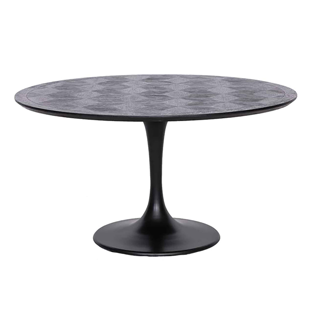 Product photograph of Richmond Blax Black Round 4 Seater Dining Table from Olivia's