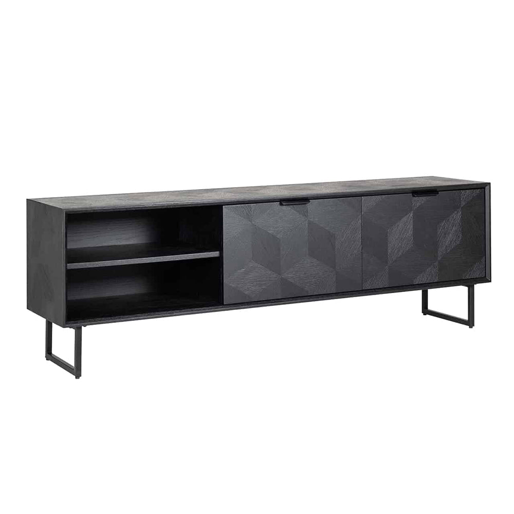 Product photograph of Richmond Blax Black Tv Unit from Olivia's