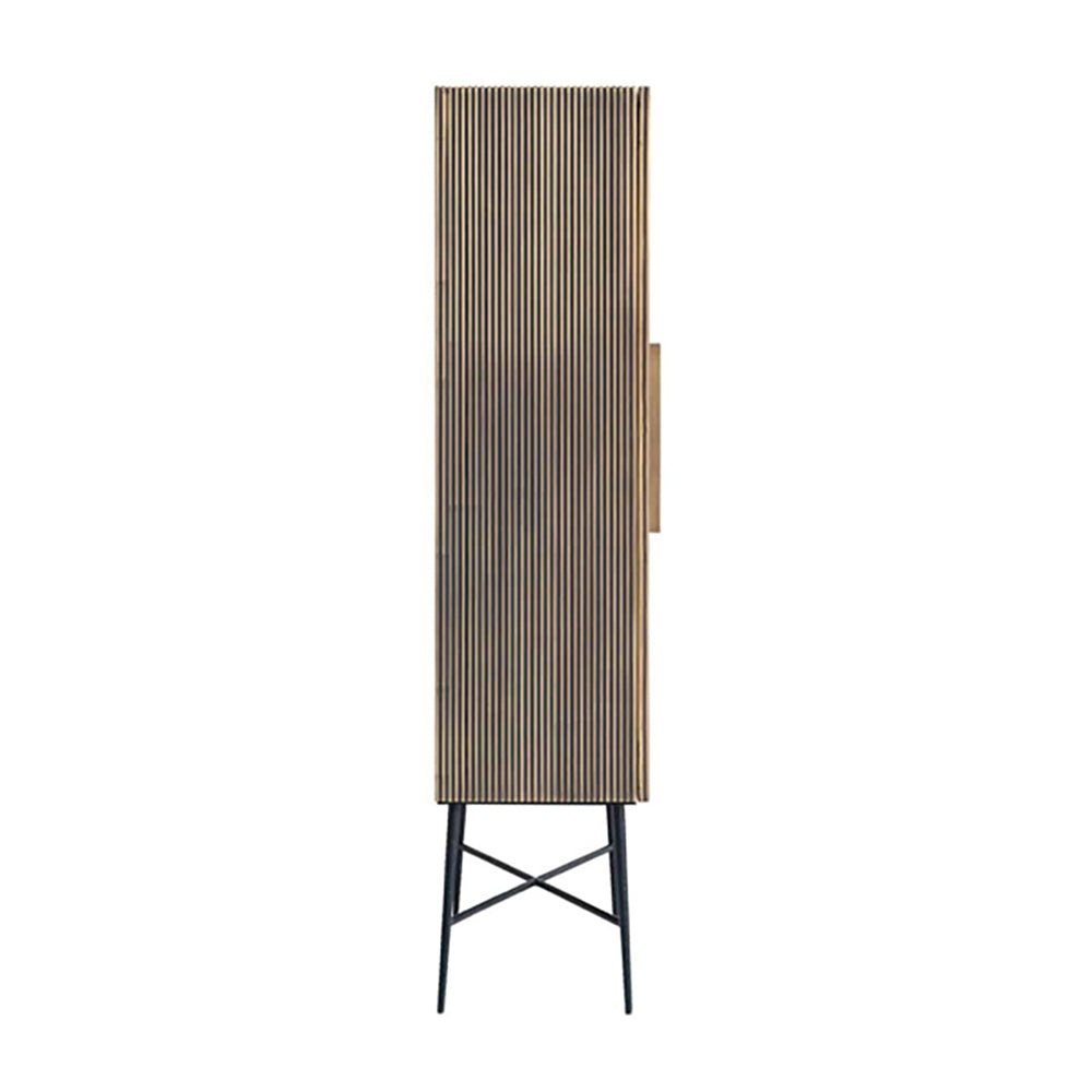 Product photograph of Richmond Ironville 2 Doors Brass Rustic Finish Cupboard from Olivia's.