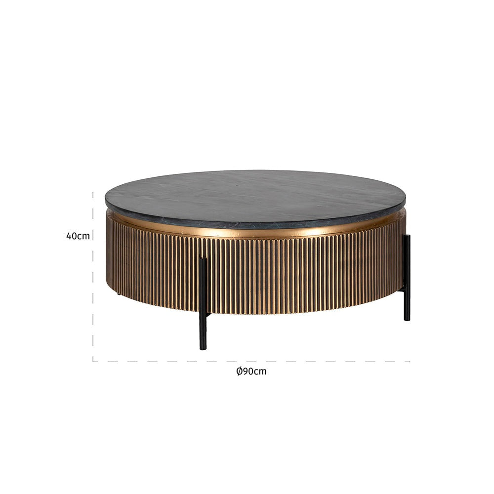 Product photograph of Richmond Ironville Round Coffee Table from Olivia's.