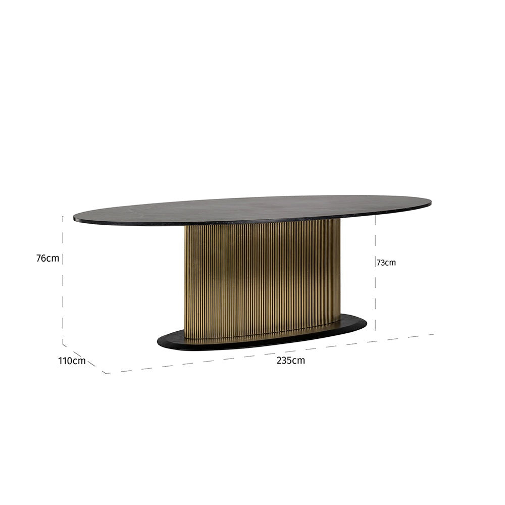 Product photograph of Richmond Ironville Oval Dining Table from Olivia's.