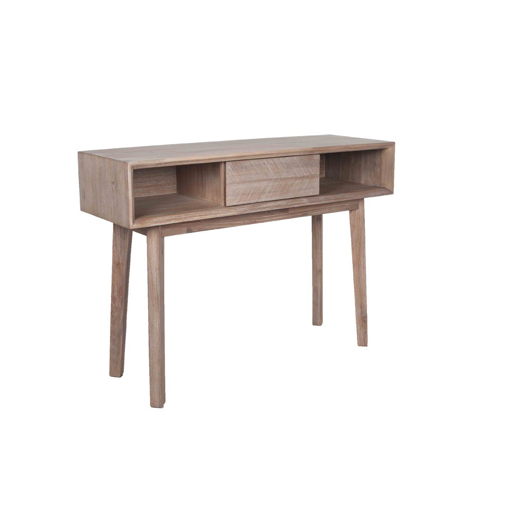 Product photograph of Olivia S Melville Acacia Wood 1 Drawer Console In Sand Wash from Olivia's.