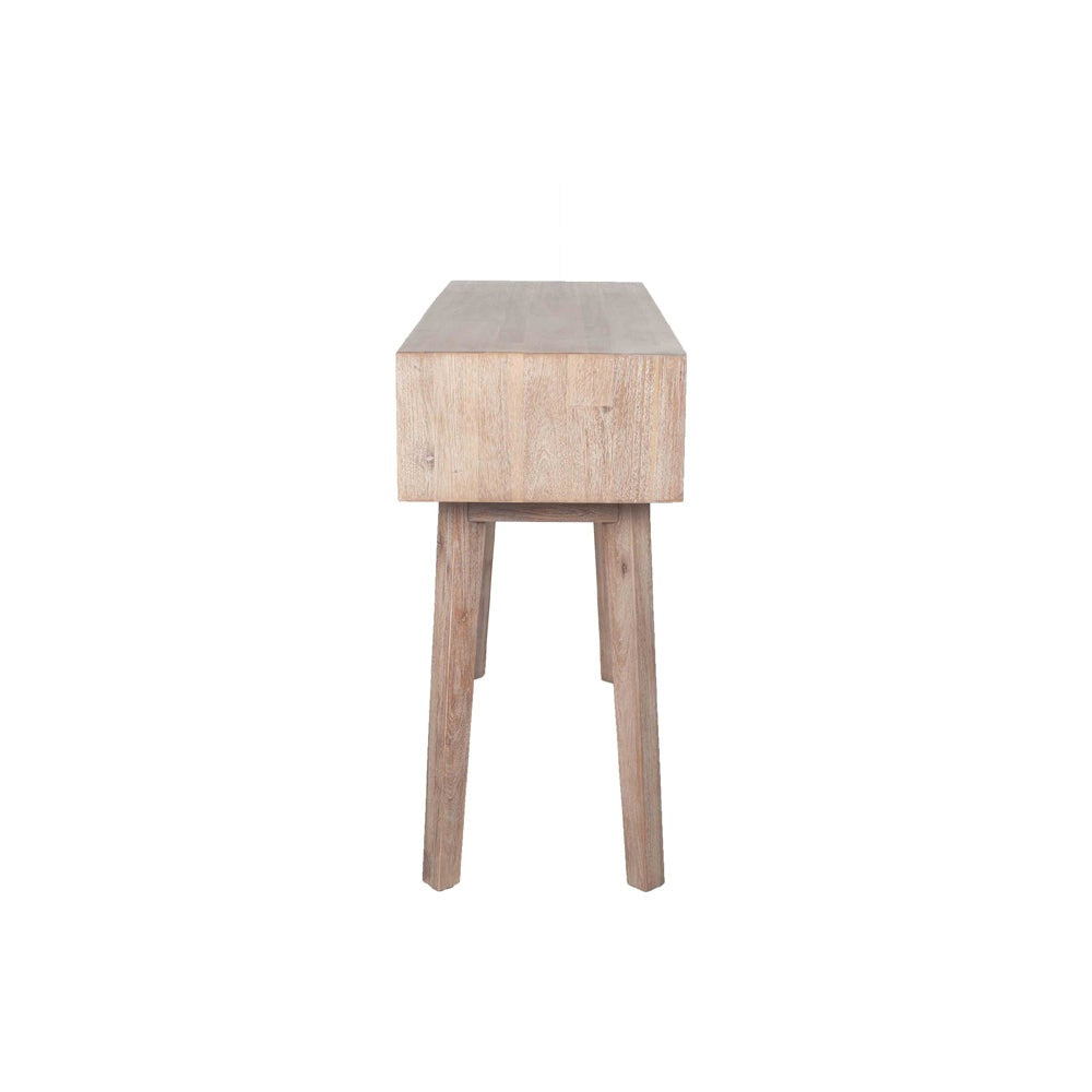 Product photograph of Olivia S Melville Acacia Wood 1 Drawer Console In Sand Wash from Olivia's.