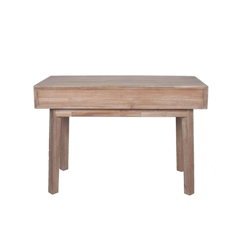 Product photograph of Olivia S Melville Acacia Wood 2 Drawer Desk In Sand Wash from Olivia's.