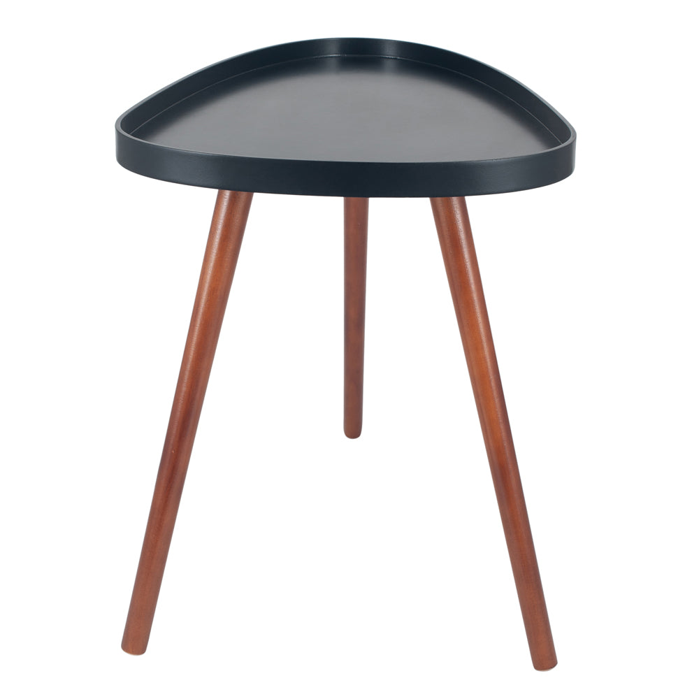 Product photograph of Olivia S Clancey Mdf And Brown Pine Wood Teardrop Side Table from Olivia's.