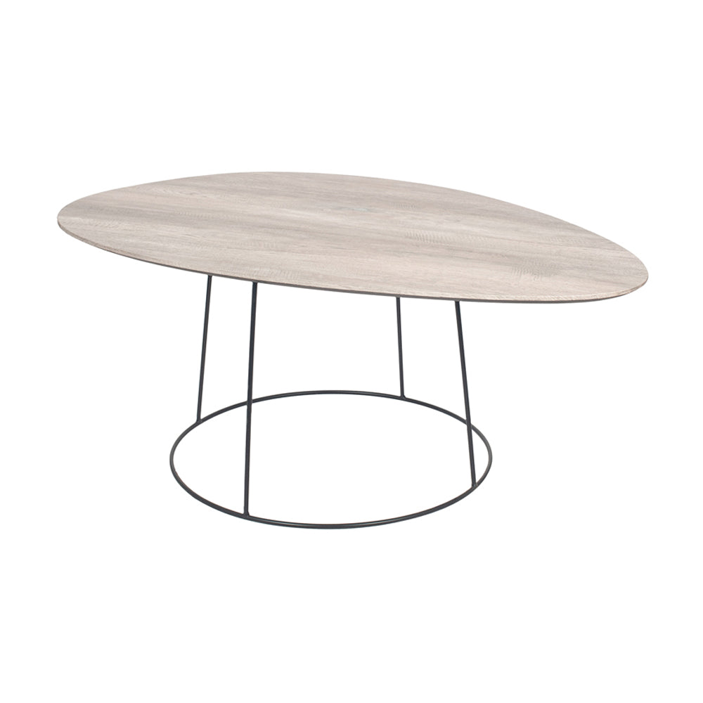 Olivias Kiko Oak Veneer And Metal Leg Coffee Table In Monochrome