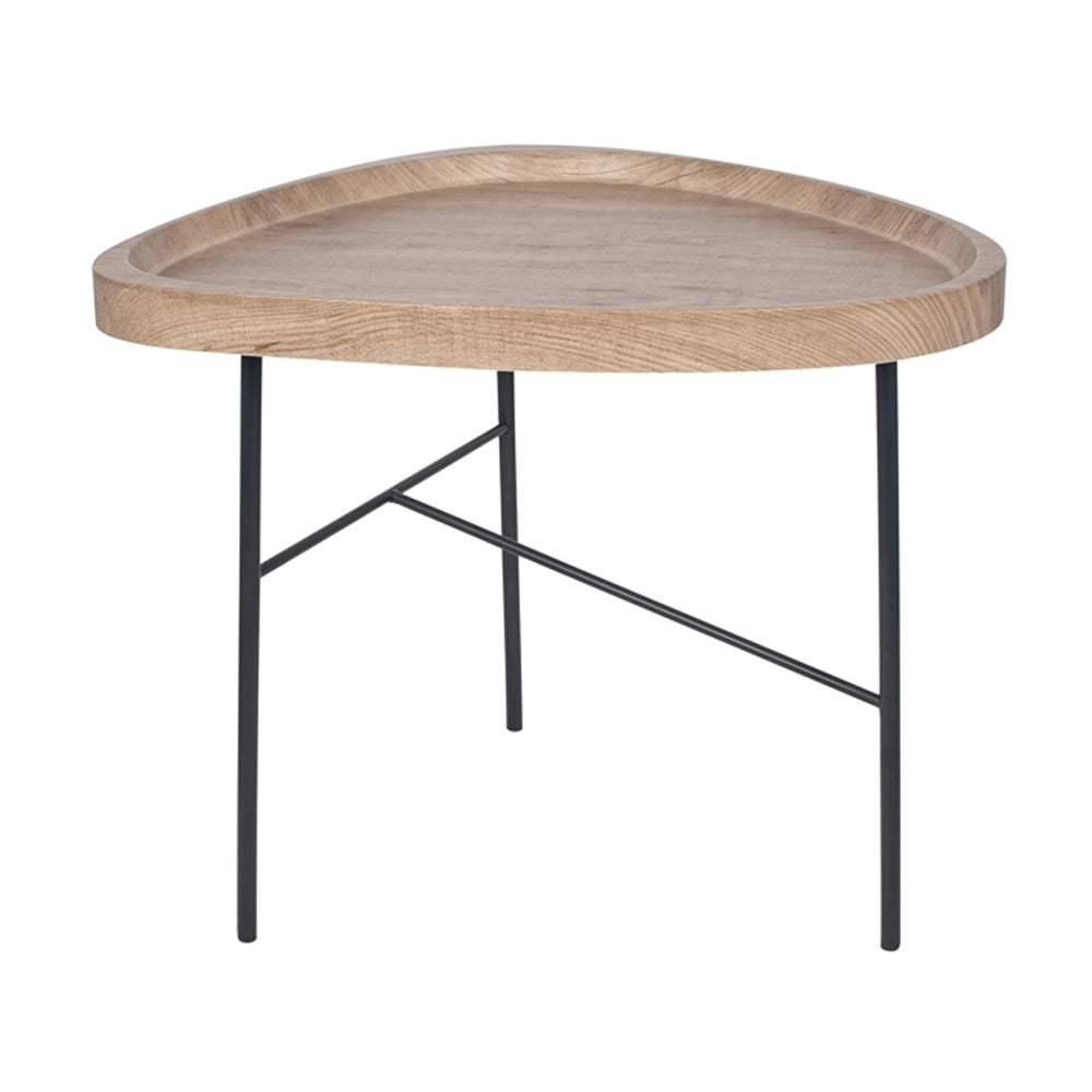 Product photograph of Olivia S Larissa Dark Wood Effect And Black Metal Tear Side Table K D from Olivia's