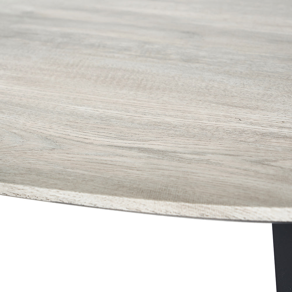Product photograph of Olivia S Roma Oak Veneer And Metal Coffee Table In Grey Black from Olivia's.