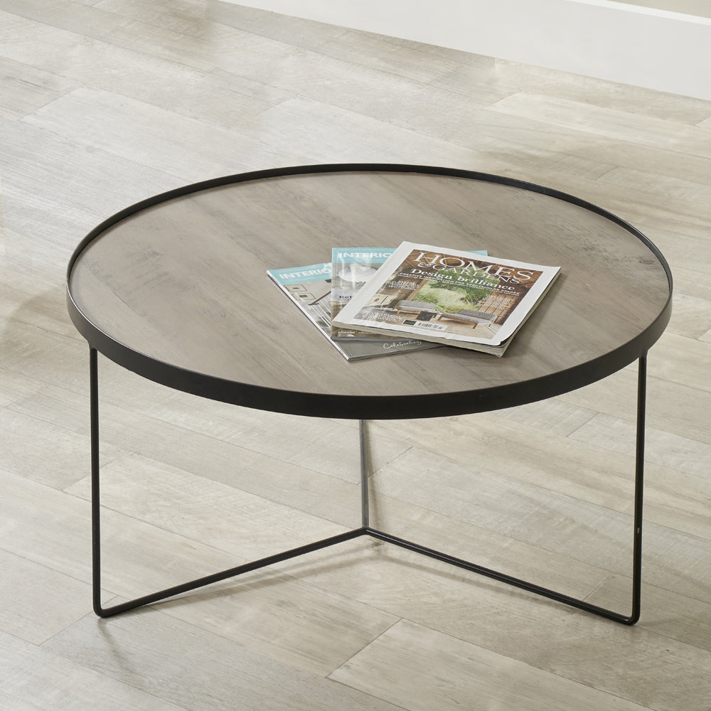 Product photograph of Olivia S Brook Brown Wood Veneer Coffee Table from Olivia's.