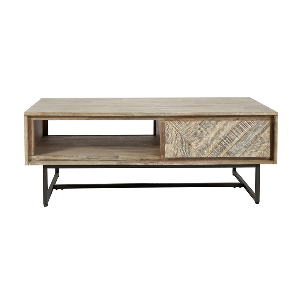 Product photograph of Olivia S Martha Acacia Wood 2 Drawer Coffee Table from Olivia's