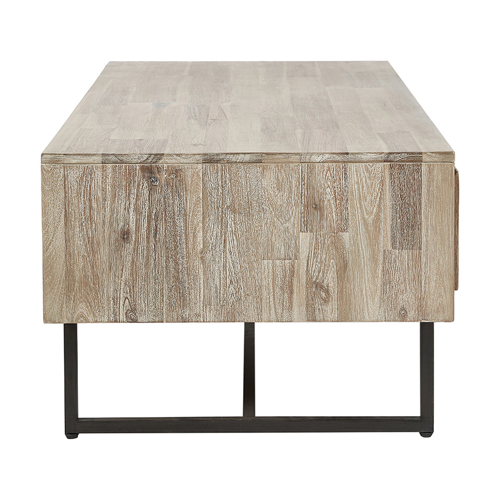 Product photograph of Olivia S Martha Acacia Wood 2 Drawer Coffee Table from Olivia's.