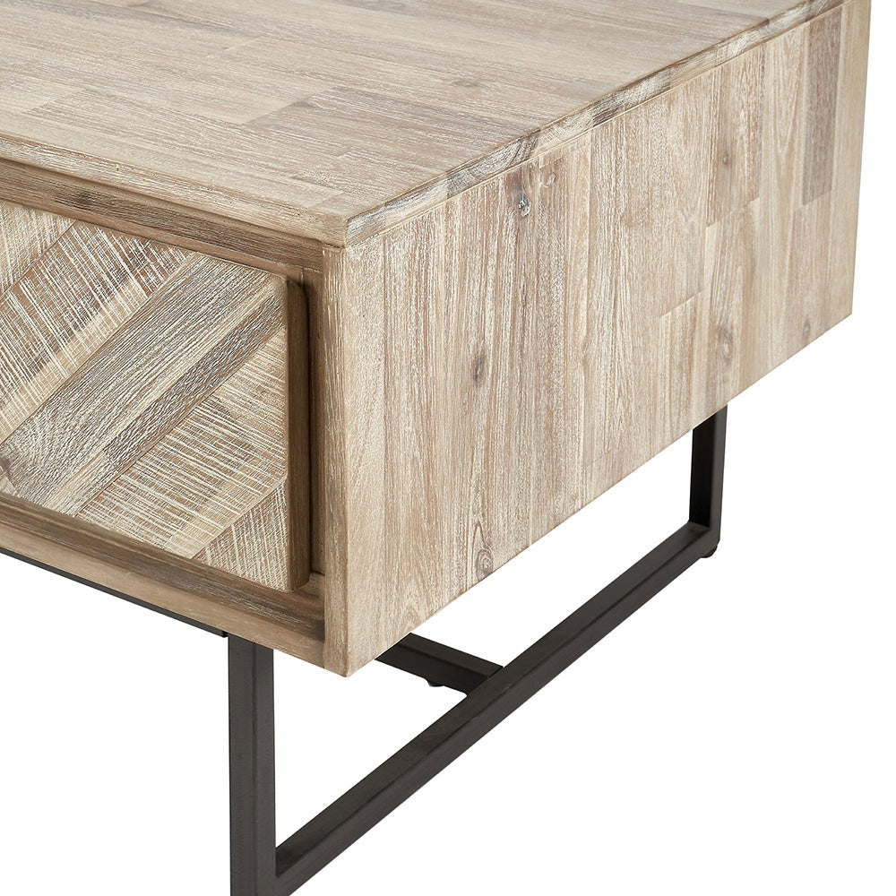 Product photograph of Olivia S Martha Acacia Wood 2 Drawer Coffee Table from Olivia's.