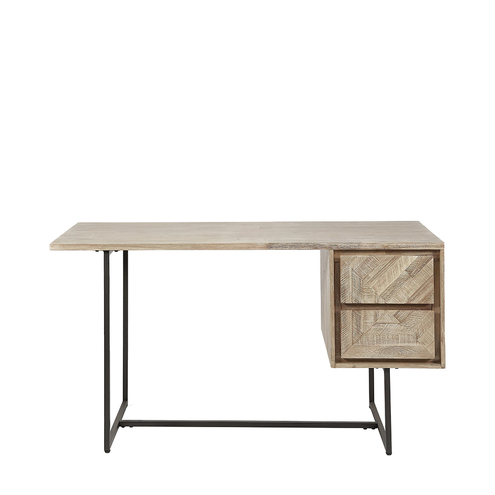 Product photograph of Olivia S Martha Acacia Wood 2 Drawer Desk from Olivia's