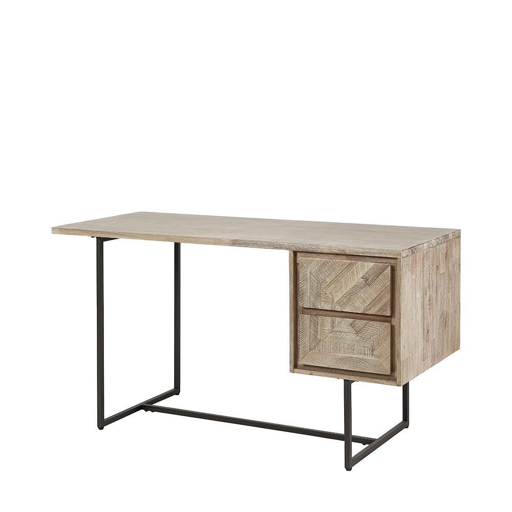 Product photograph of Olivia S Martha Acacia Wood 2 Drawer Desk from Olivia's.