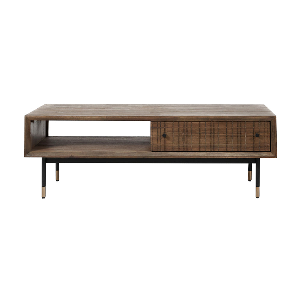 Product photograph of Olivia S Ava 2 Drawer Coffee Table In Acacia Wood from Olivia's