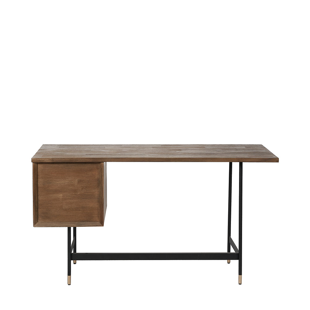 Product photograph of Olivia S Ava 2 Drawer Desk In Acacia Wood from Olivia's.