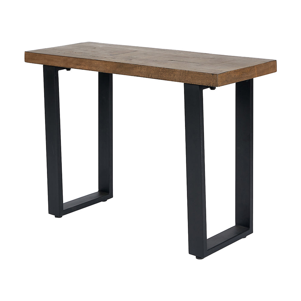 Product photograph of Olivia S Cody Mango Wood And Iron Rectangular Console Table from Olivia's.