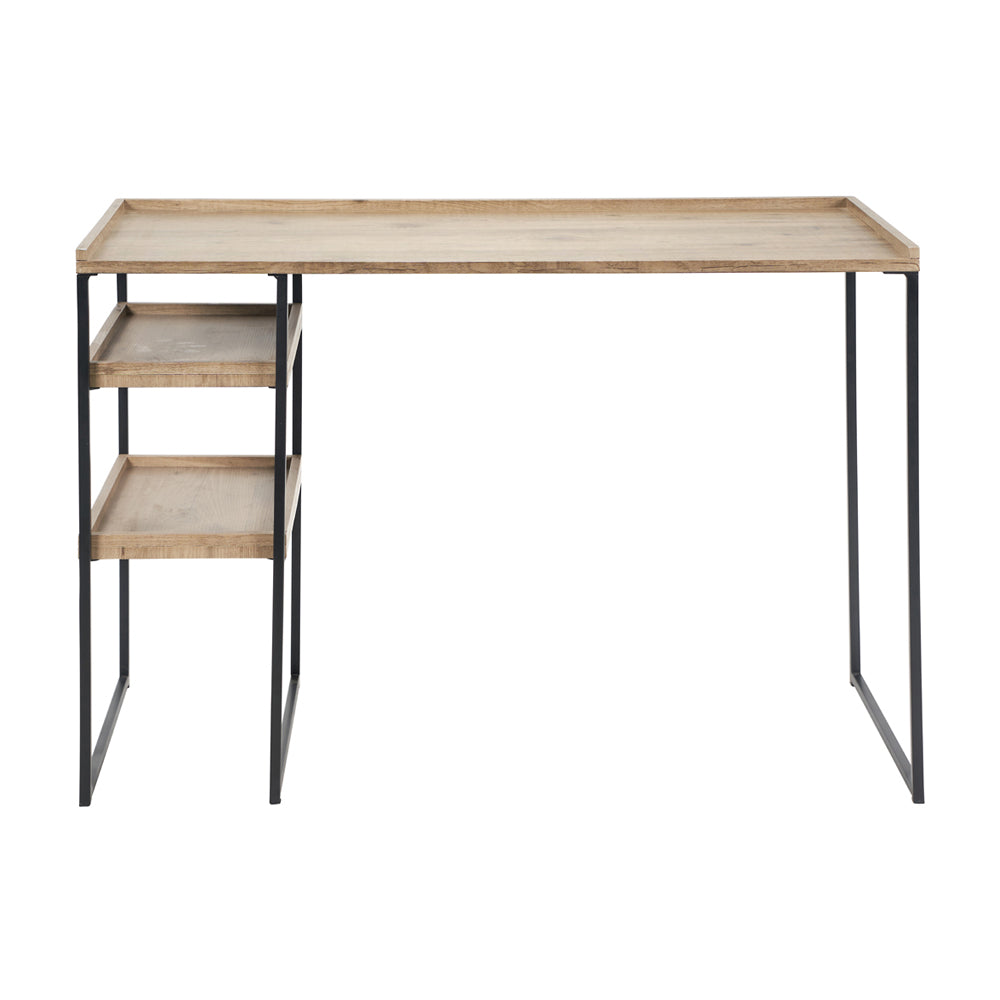 Product photograph of Olivia S Candice Natural Wood Veneer And Black Metal Desk from Olivia's