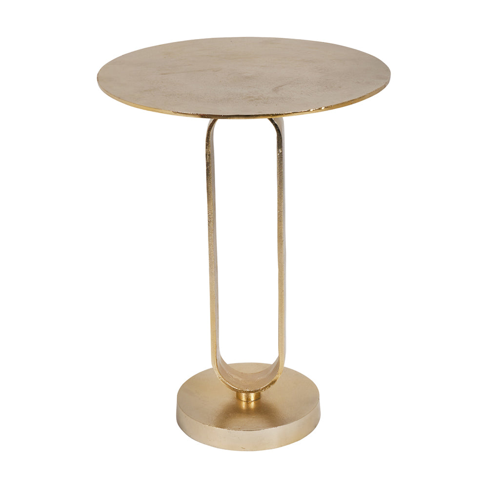 Product photograph of Olivia S Zante Shiny Metal Table In Gold from Olivia's