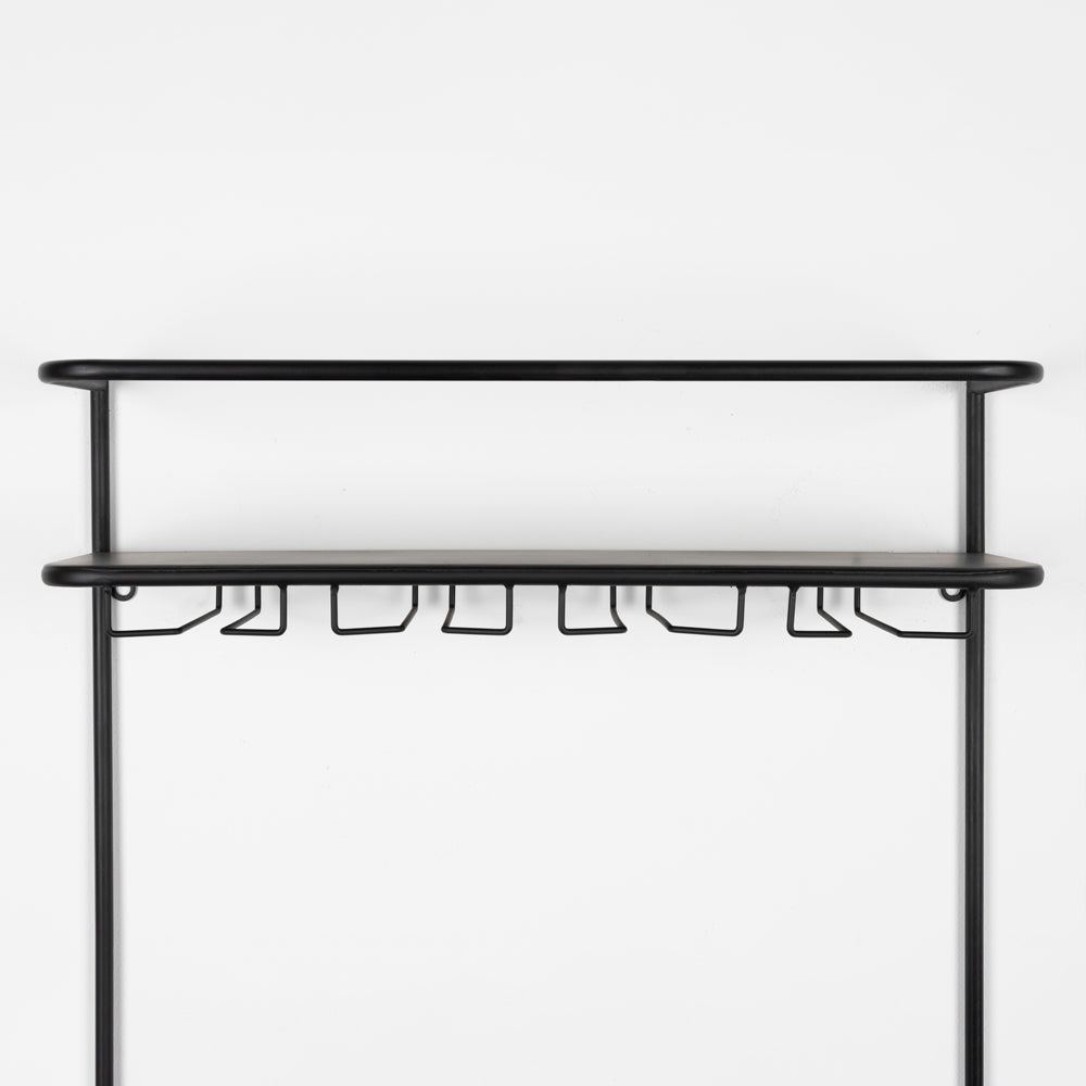 Product photograph of Olivia S Nordic Living Collection Guy Wall Wine Shelf In Black from Olivia's.