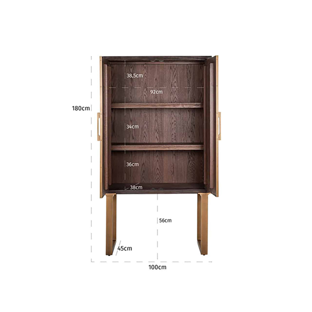 Product photograph of Richmond Cromford 2 Doors Brown Cupboard from Olivia's.