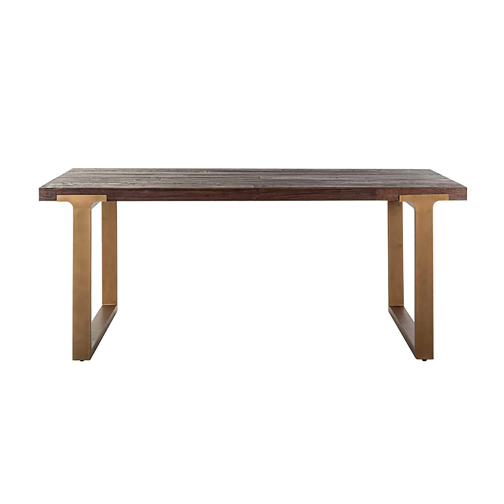 Product photograph of Richmond Cromford Brushed Gold 6 Seater Dining Table from Olivia's.