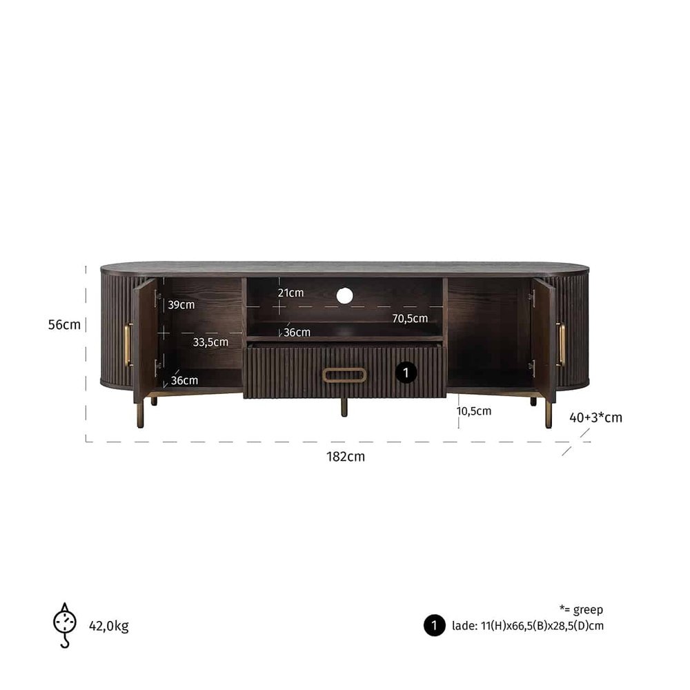 Product photograph of Richmond Luxor 2 Door Tv Unit from Olivia's.