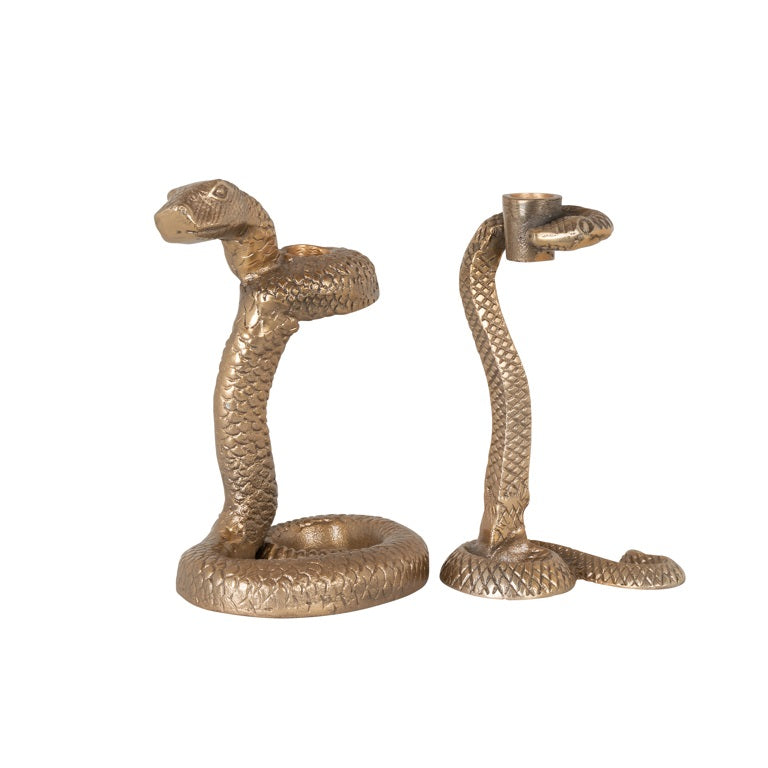 Product photograph of Richmond Set Of 2 Welton Candle Holders In Gold from Olivia's