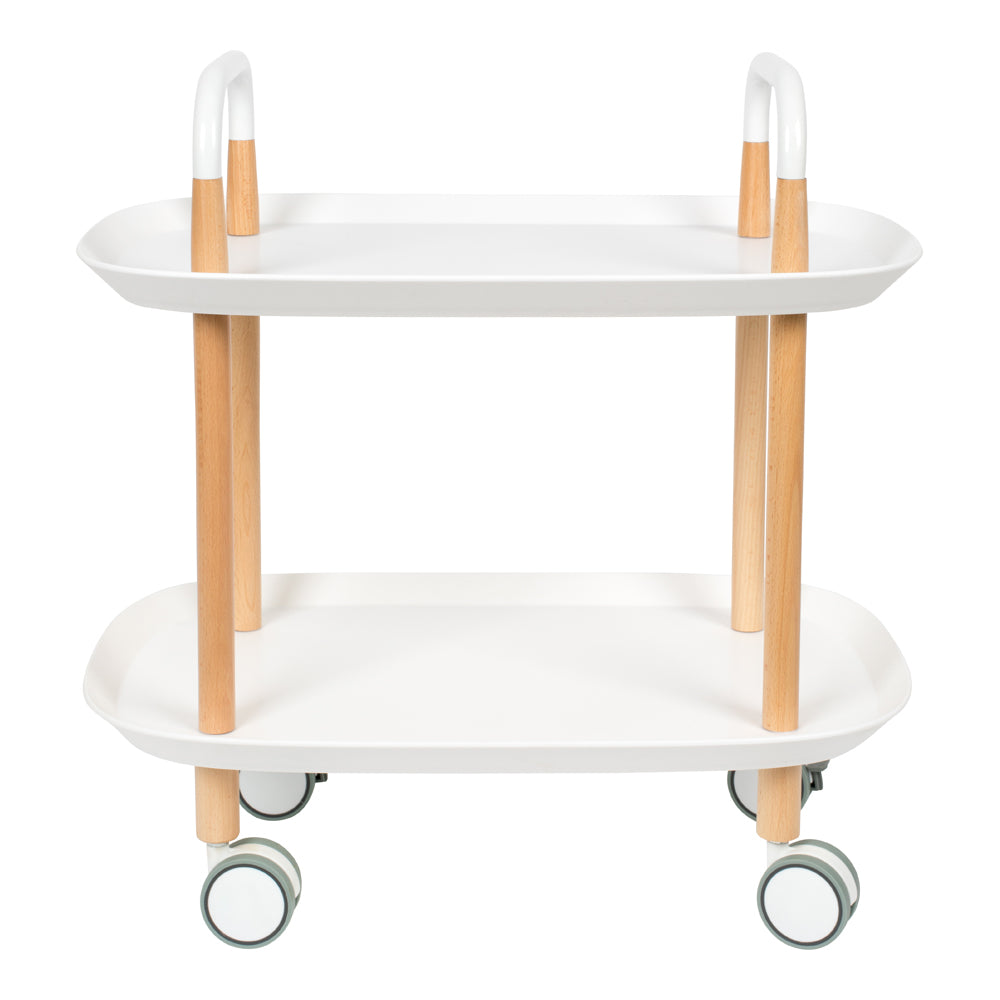 Product photograph of Olivia S Nordic Living Collection - Canute Trolley In White from Olivia's