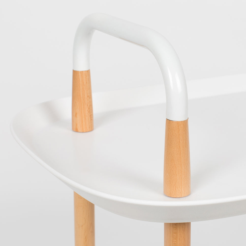 Product photograph of Olivia S Nordic Living Collection - Canute Trolley In White from Olivia's.