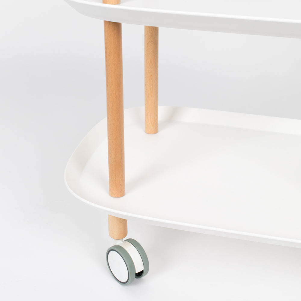 Product photograph of Olivia S Nordic Living Collection - Canute Trolley In White from Olivia's.