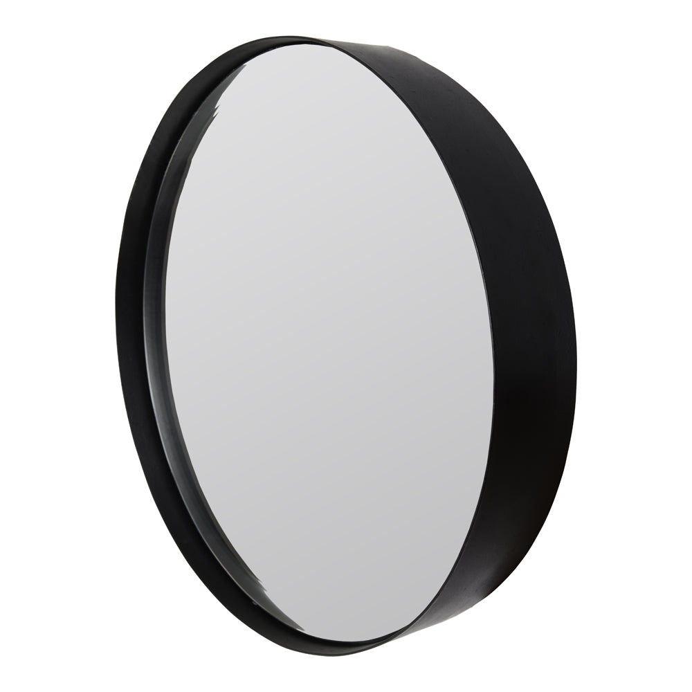 Product photograph of Olivia S Nordic Living Collection - Rane Mirror In Black Small from Olivia's.