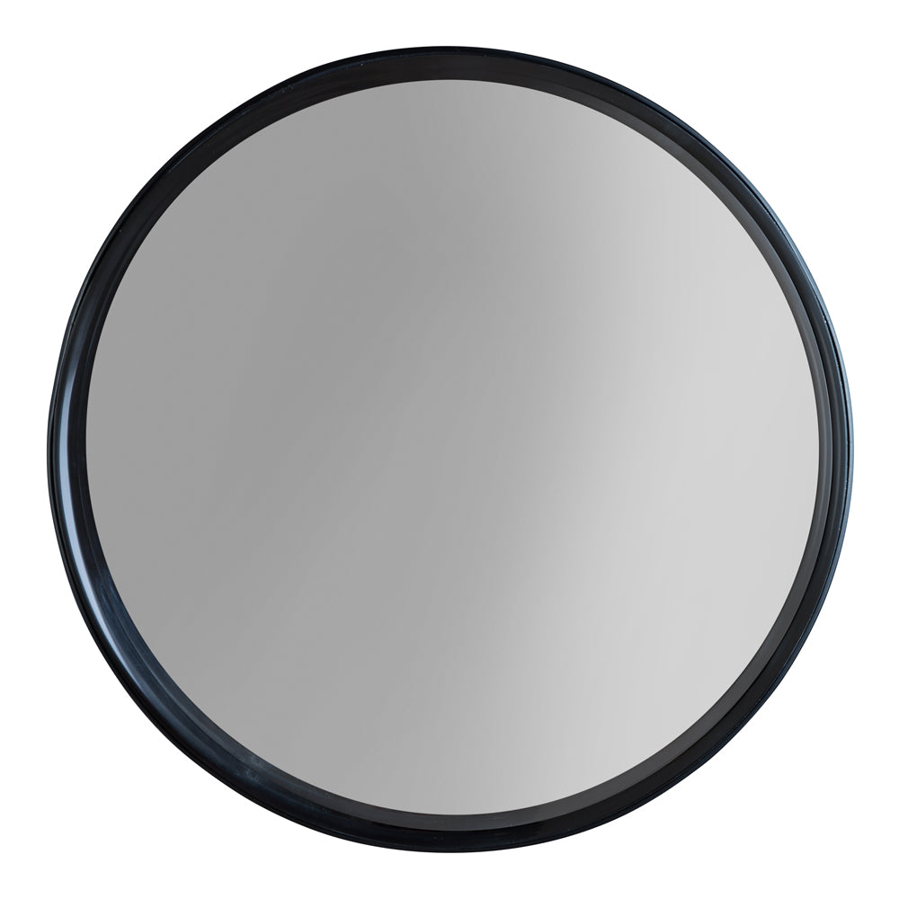 Product photograph of Olivia S Nordic Living Collection - Rane Mirror In Black Large from Olivia's