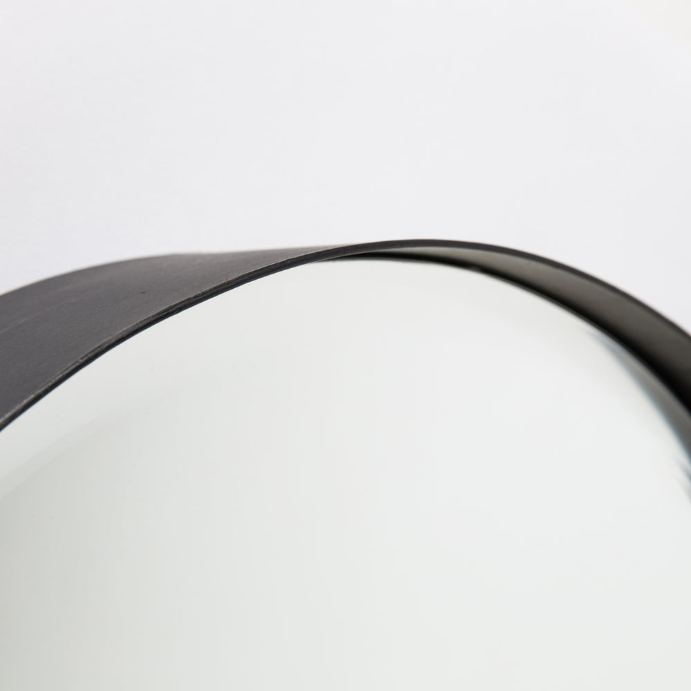 Product photograph of Olivia S Nordic Living Collection - Rane Mirror In Black Small from Olivia's.