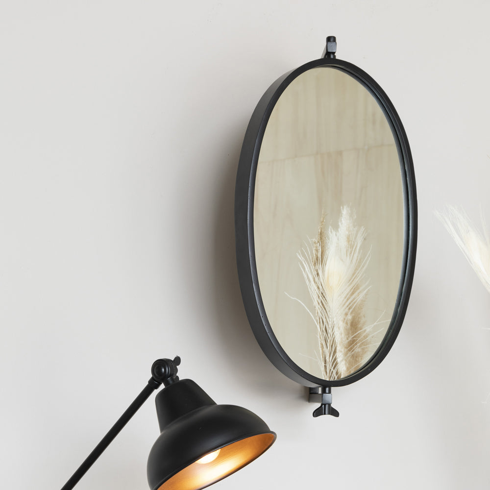 Olivias Nordic Living Collection Lasse Wall Mirror In Black