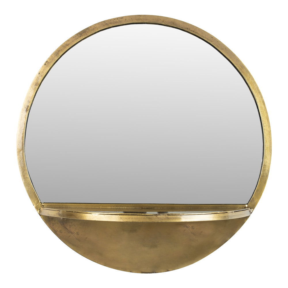 Olivias Nordic Living Collection Frodi Round Mirror In Brass Outlet