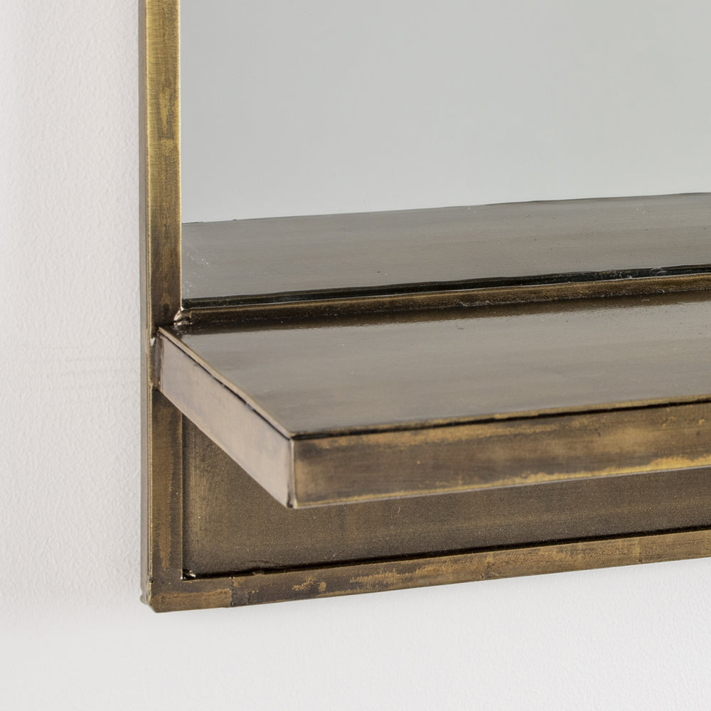 Product photograph of Olivia S Nordic Living Collection - Frodi Horizontal Mirror In Brass from Olivia's.