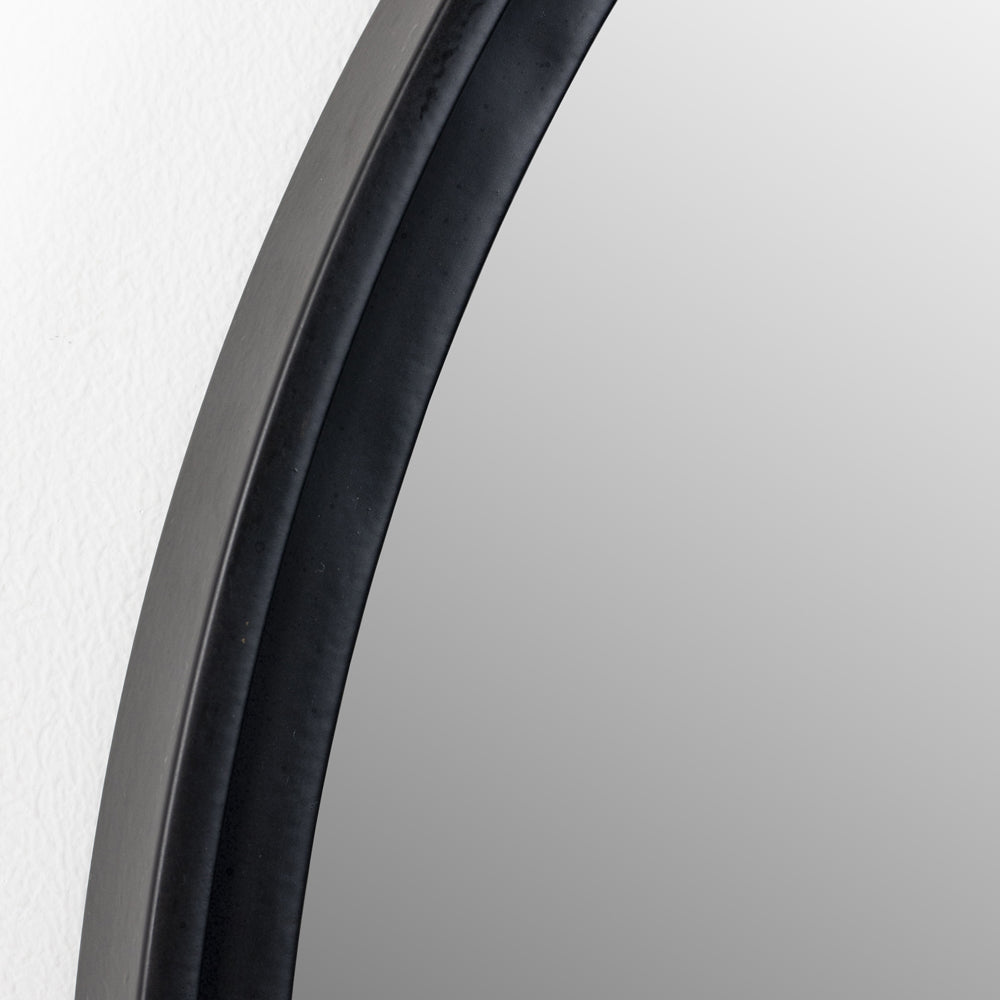 Product photograph of Olivia S Nordic Living Collection - Mo Round Mirror In Black from Olivia's.