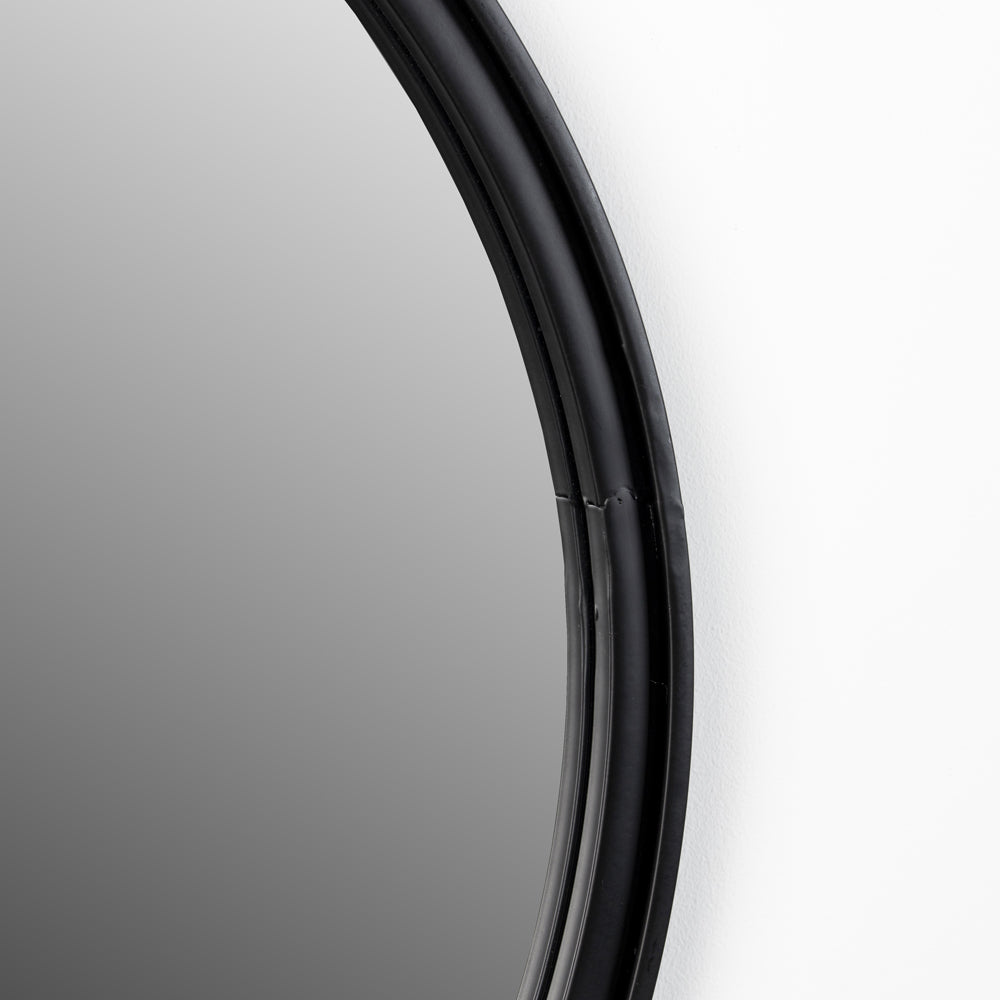 Product photograph of Olivia S Nordic Living Collection - Mo Round Mirror In Black from Olivia's.