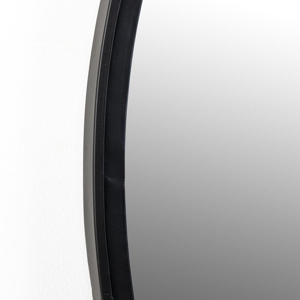 Product photograph of Olivia S Nordic Living Collection - Mo Oval Mirror In Black Large from Olivia's.