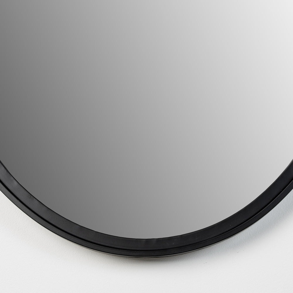 Product photograph of Olivia S Nordic Living Collection - Mo Oval Mirror In Black Large from Olivia's.